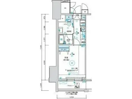 MAXIV八王子TRE(1K/8階)の間取り写真