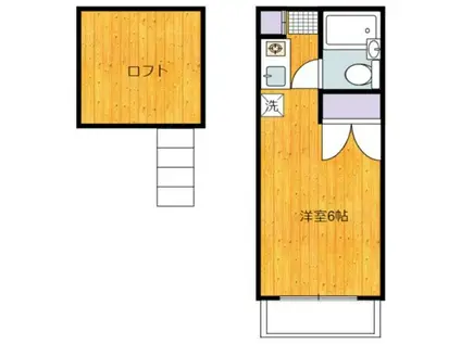 グリーンモア(ワンルーム/1階)の間取り写真