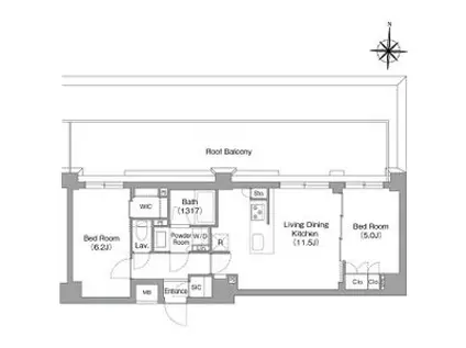 BPRレジデンス大島(2LDK/5階)の間取り写真