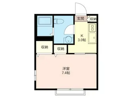 SHA-MAISON WISTERIA I(1K/2階)の間取り写真