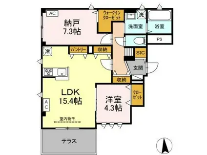 ノエル高砂(2LDK/1階)の間取り写真