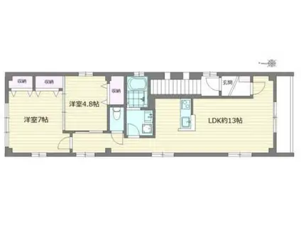 ソレイユ森下(1LDK/3階)の間取り写真