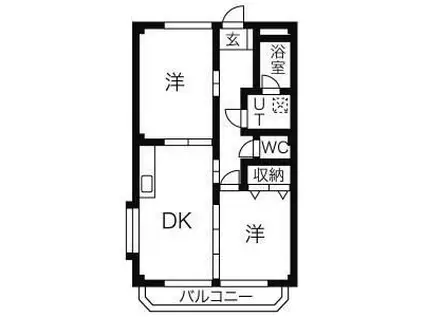 セピアコート(2DK/1階)の間取り写真