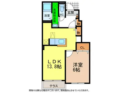 シエル・エトワレIV(1LDK/1階)の間取り写真