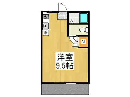 ハイツY(ワンルーム/1階)の間取り写真