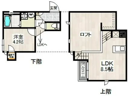 CB箱崎リヨン(1SLDK/1階)の間取り写真