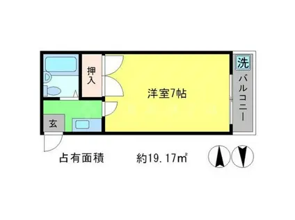 メゾン雅(1K/5階)の間取り写真