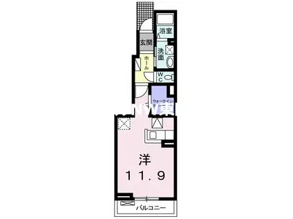 ライフスタイル(ワンルーム/1階)の間取り写真