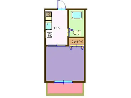 リヴェールハイム(1K/2階)の間取り写真