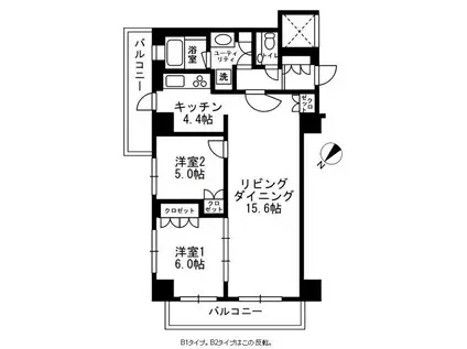 アーバンパーク代官山II(2LDK/4階)の間取り写真