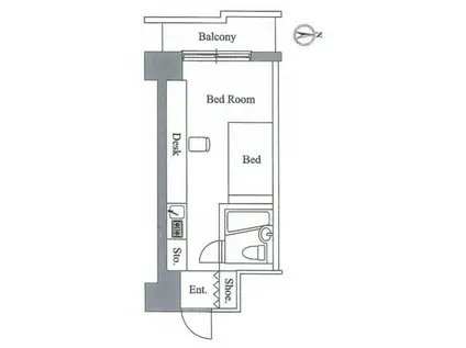 アレックス日乃本(ワンルーム/10階)の間取り写真