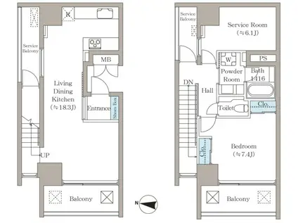 T-PLACE北斎ST(1SLDK/4階)の間取り写真