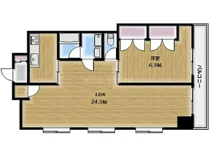 サンオリーブ新名(1LDK/2階)の間取り写真