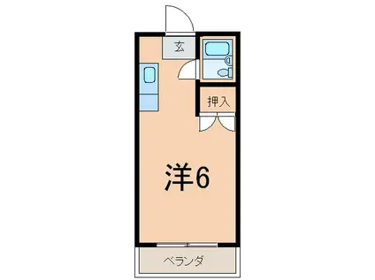相原マンション(1K/2階)の間取り写真