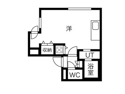 13・3APARTMENT(ワンルーム/4階)の間取り写真