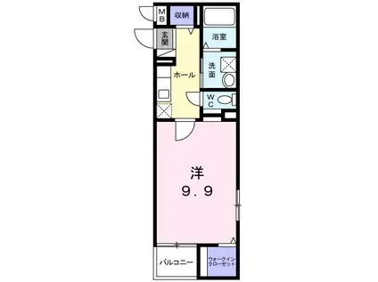 クレール壱番館(1K/3階)の間取り写真