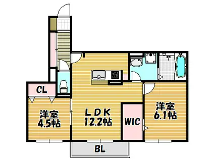 NUKATA COLN SS(2LDK/3階)の間取り写真
