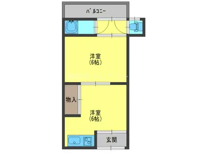 中野文化(1DK/2階)の間取り写真