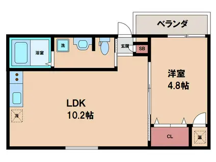 F MAISON LORE V番館(1LDK/1階)の間取り写真