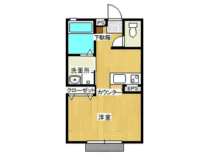 シャーメゾンPLUS(1K/2階)の間取り写真