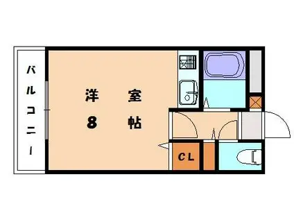 メモリープラザ九産大前(ワンルーム/4階)の間取り写真