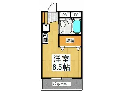 ウテルスタバタVI(ワンルーム/3階)の間取り写真