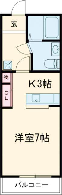 アルフ21 II(1K/1階)の間取り写真