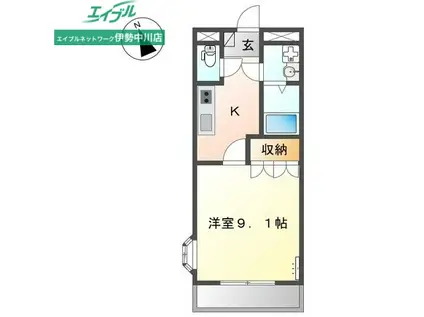 ピュアコートアイ(1K/2階)の間取り写真