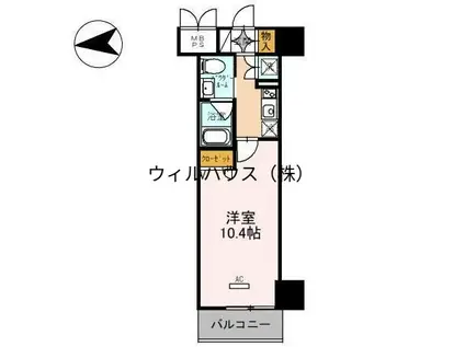 フェニックスレジデンス堺東(1K/5階)の間取り写真