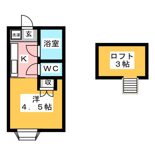 ペピタシティサイド(1K/1階)の間取り写真