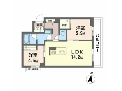 MAISON DE ASHLEY(2LDK/3階)の間取り写真