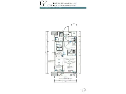 ディアレイシャス名古屋大須通(1LDK/13階)の間取り写真