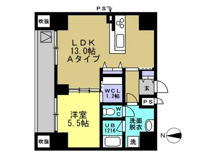 AXIA MEIEKI(1LDK/3階)の間取り写真