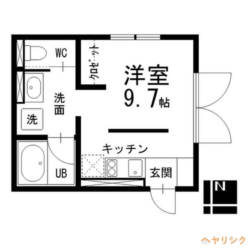CASAALBERO(ワンルーム/4階)の間取り写真