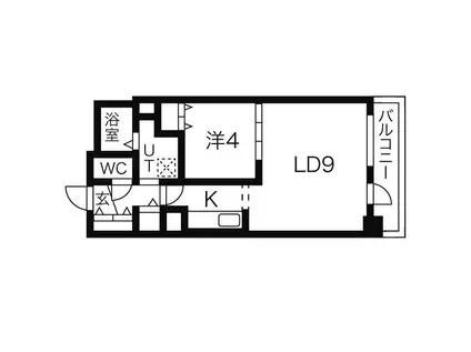 BLANCNOIR N13.EXE(1DK/6階)の間取り写真