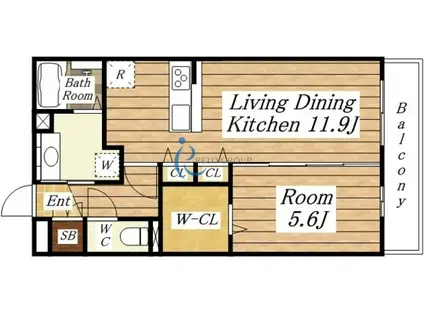 グランジュテ(1LDK/3階)の間取り写真