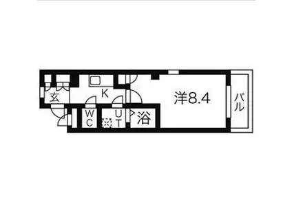 ラフィックT(1K/1階)の間取り写真