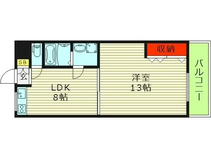 ファーストパレス(2LDK/2階)の間取り写真