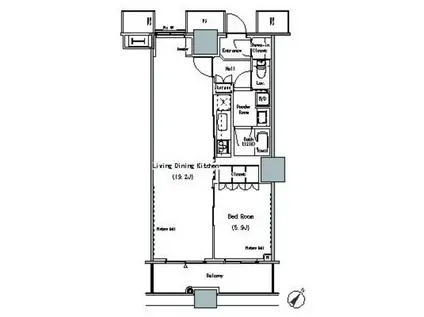 THE TOKYO TOWERS MID TOWER ザ・東京タワーズ(1LDK/10階)の間取り写真