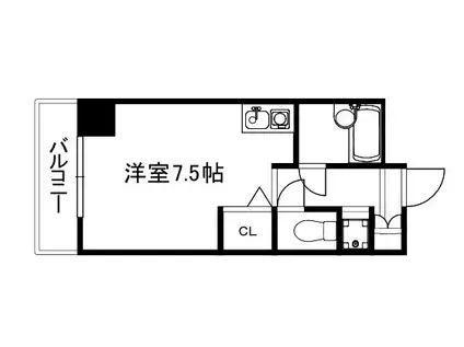 デトム・ワン烏丸五条(ワンルーム/6階)の間取り写真