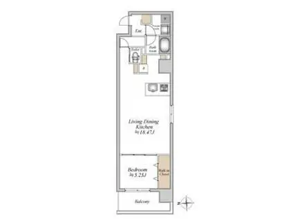 GLAM STELLA松屋町(1LDK/7階)の間取り写真