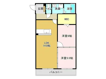 リアンジュ下沢(2LDK/3階)の間取り写真