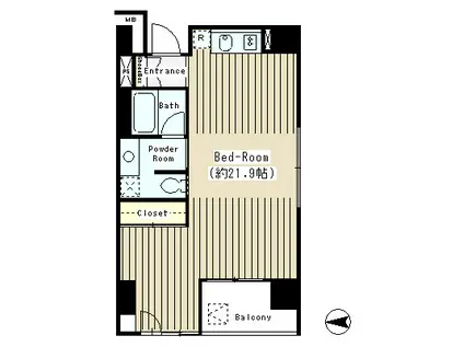 LA・RES西麻布 ラ・レース西麻布(ワンルーム/9階)の間取り写真