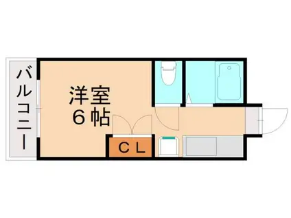 ギャラン南鷹見(ワンルーム/2階)の間取り写真