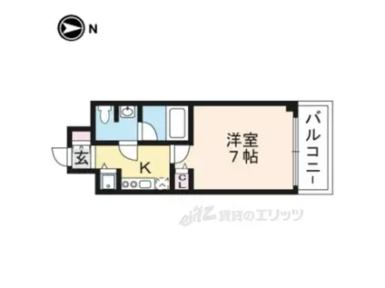 EN 伏見稲荷(1K/3階)の間取り写真