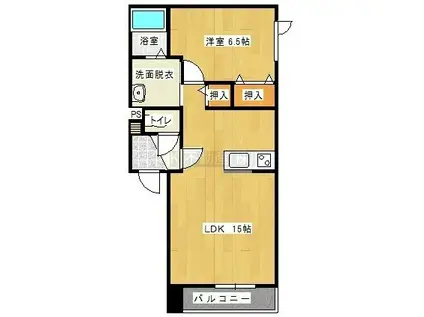 エタニティXI(1LDK/3階)の間取り写真