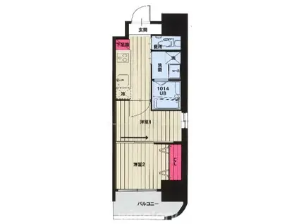 NO.102 MARINA GATE II(2K/7階)の間取り写真