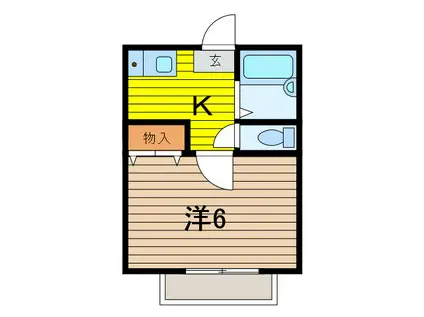 PANA HEIHTS(1K/2階)の間取り写真