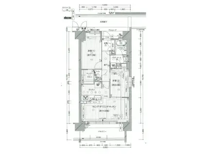 プレサンスロジェ西神南(2LDK/8階)の間取り写真