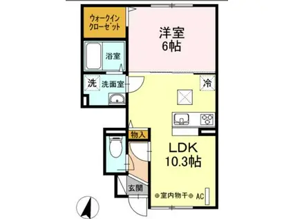 ブレス港南台(1LDK/1階)の間取り写真